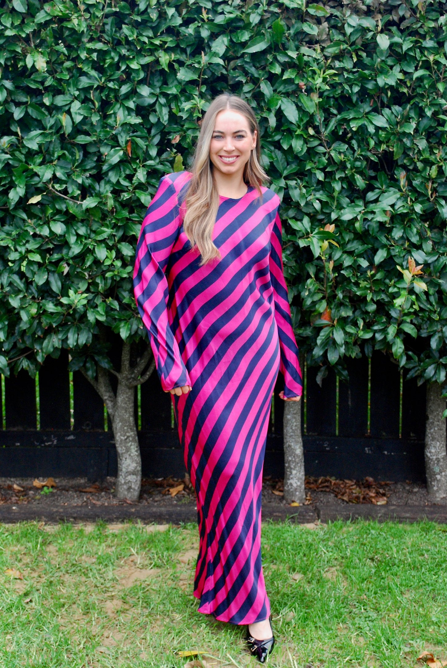 Two Tone Striped Maxi Dress / 12