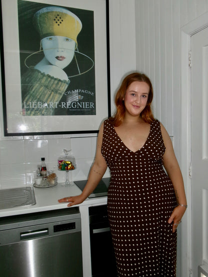 Nellie Brown Polka Dot Maxi
