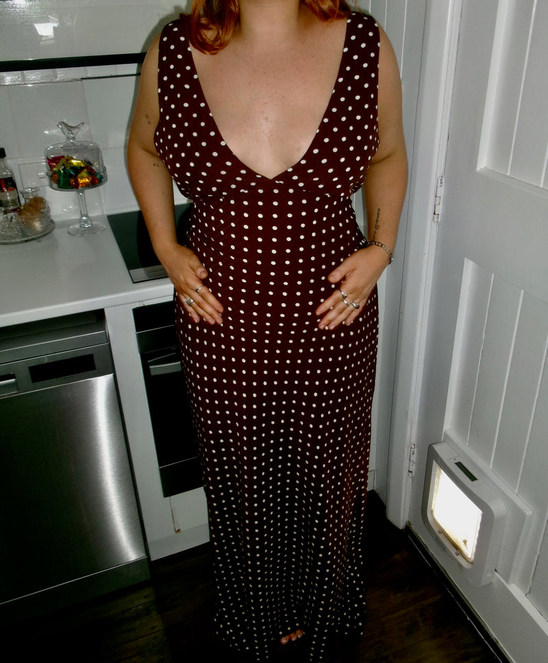 Nellie Brown Polka Dot Maxi