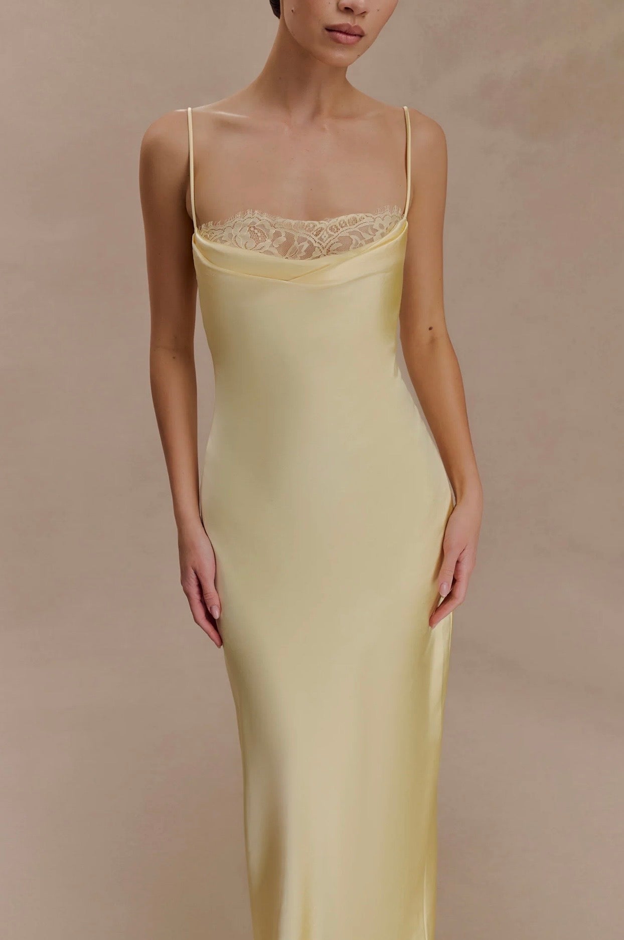 Isadora Lace & Satin Maxi Dress / 12-14