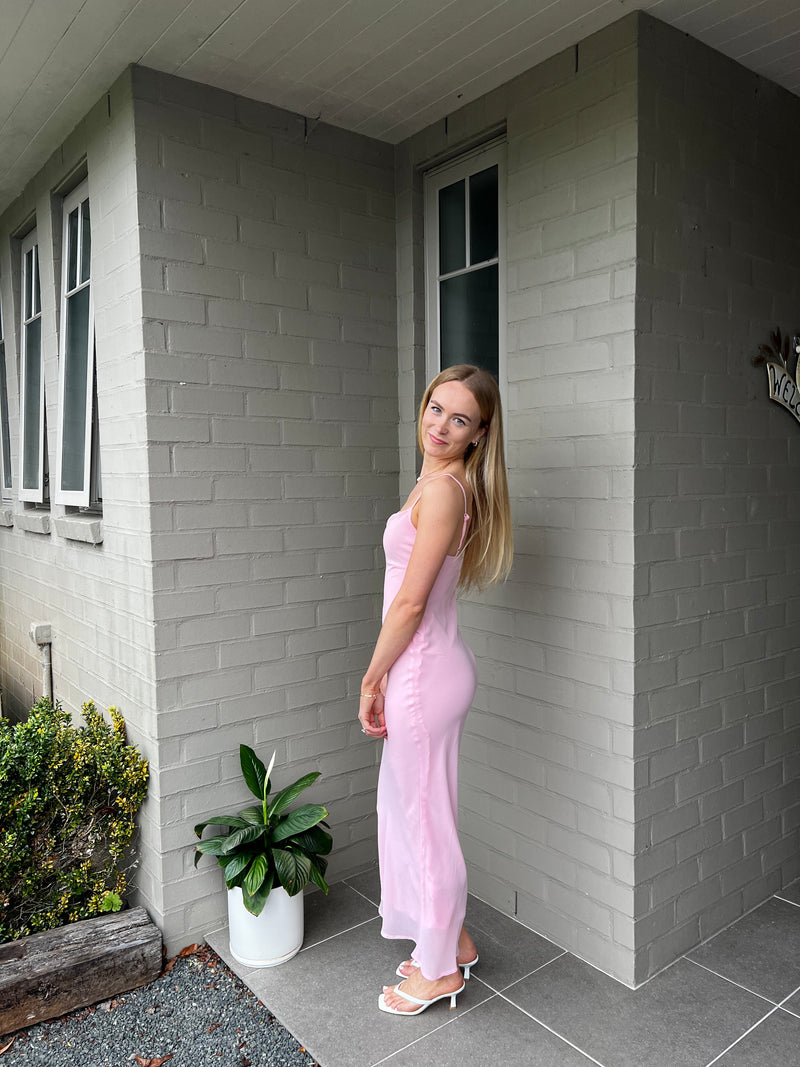 Cowl Maxi in Pink