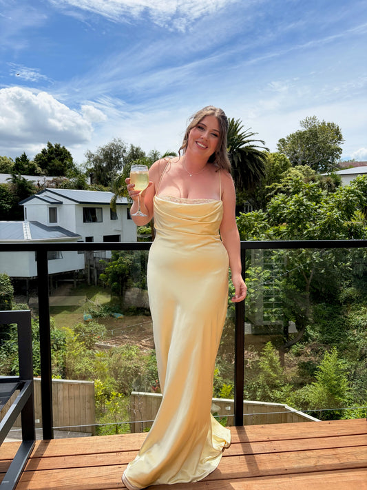 Isadora Lace & Satin Maxi Dress / 12-14