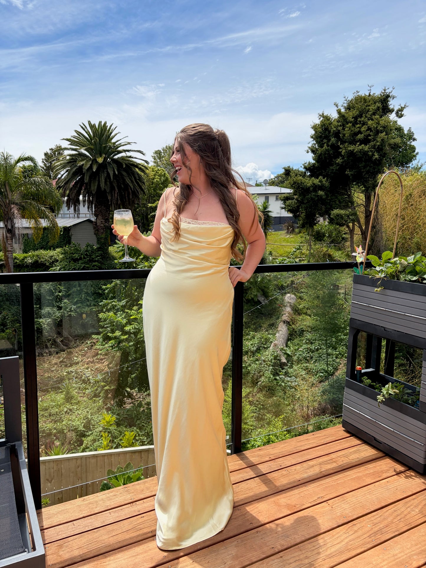Isadora Lace & Satin Maxi Dress / 12-14