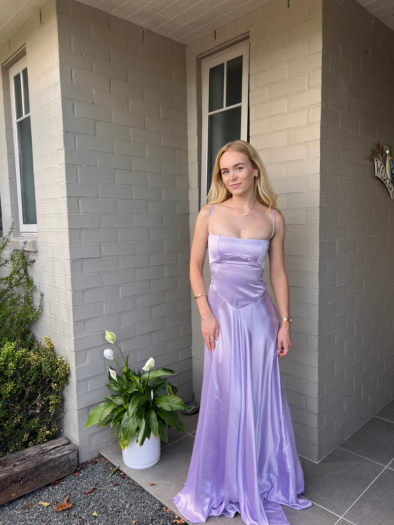 Anabella Orchid Lace Up Maxi