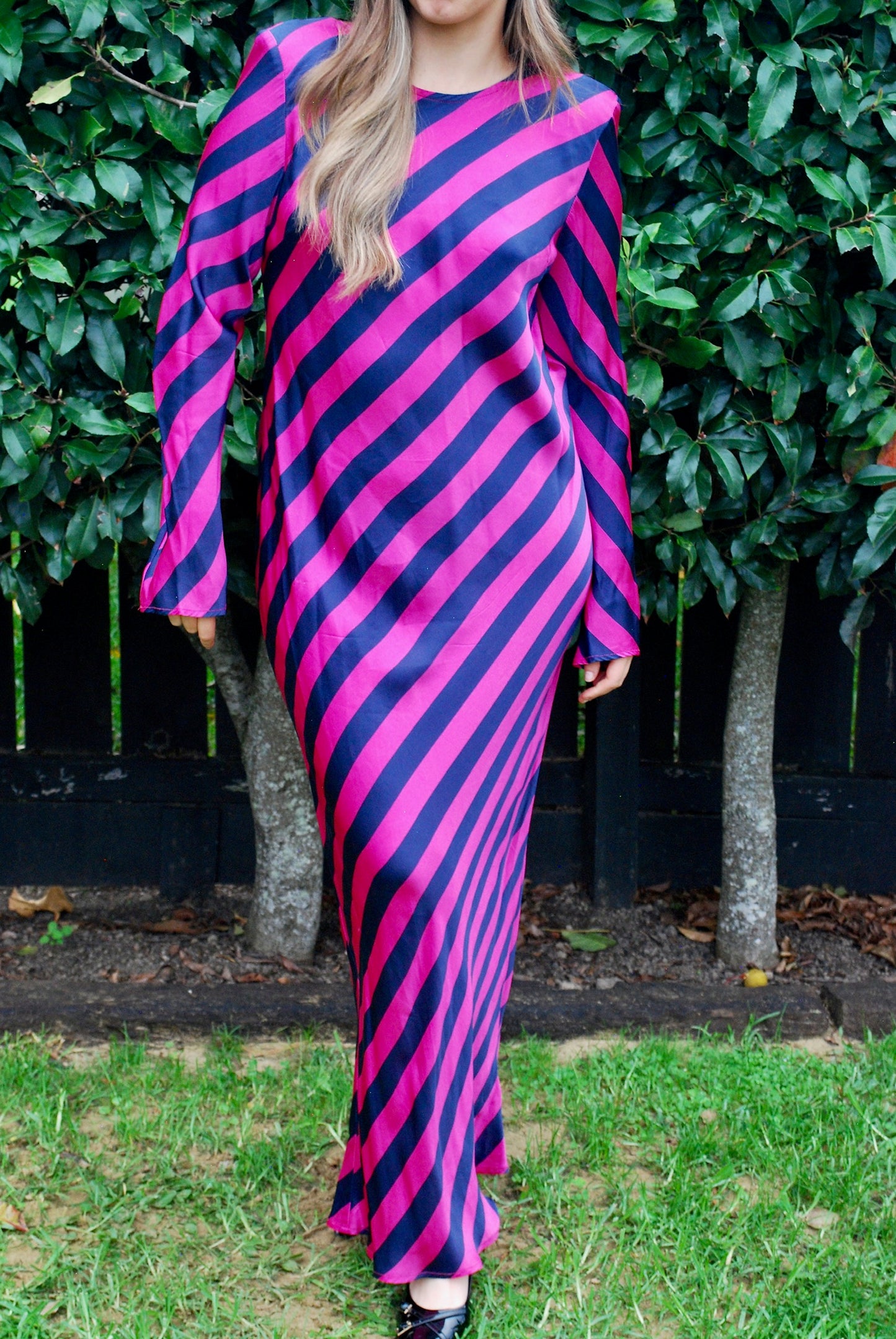 Two Tone Striped Maxi Dress / 12