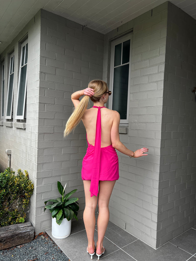 Elenora Plunge Mini Dress