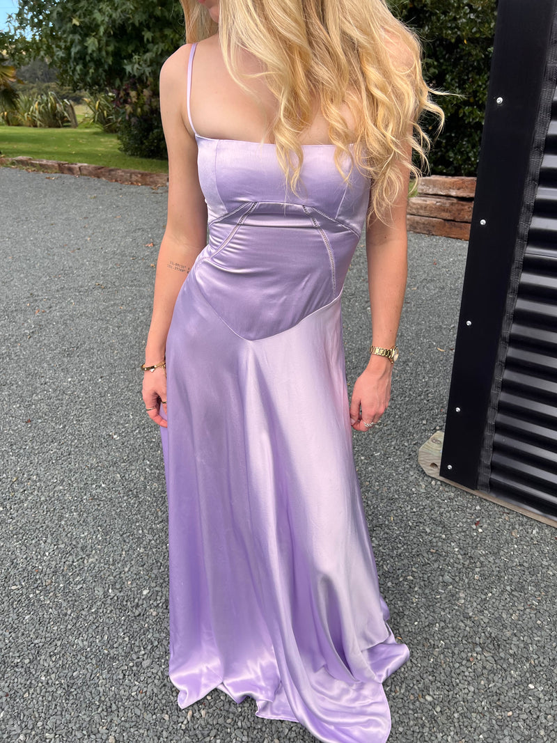 Anabella Orchid Lace Up Maxi