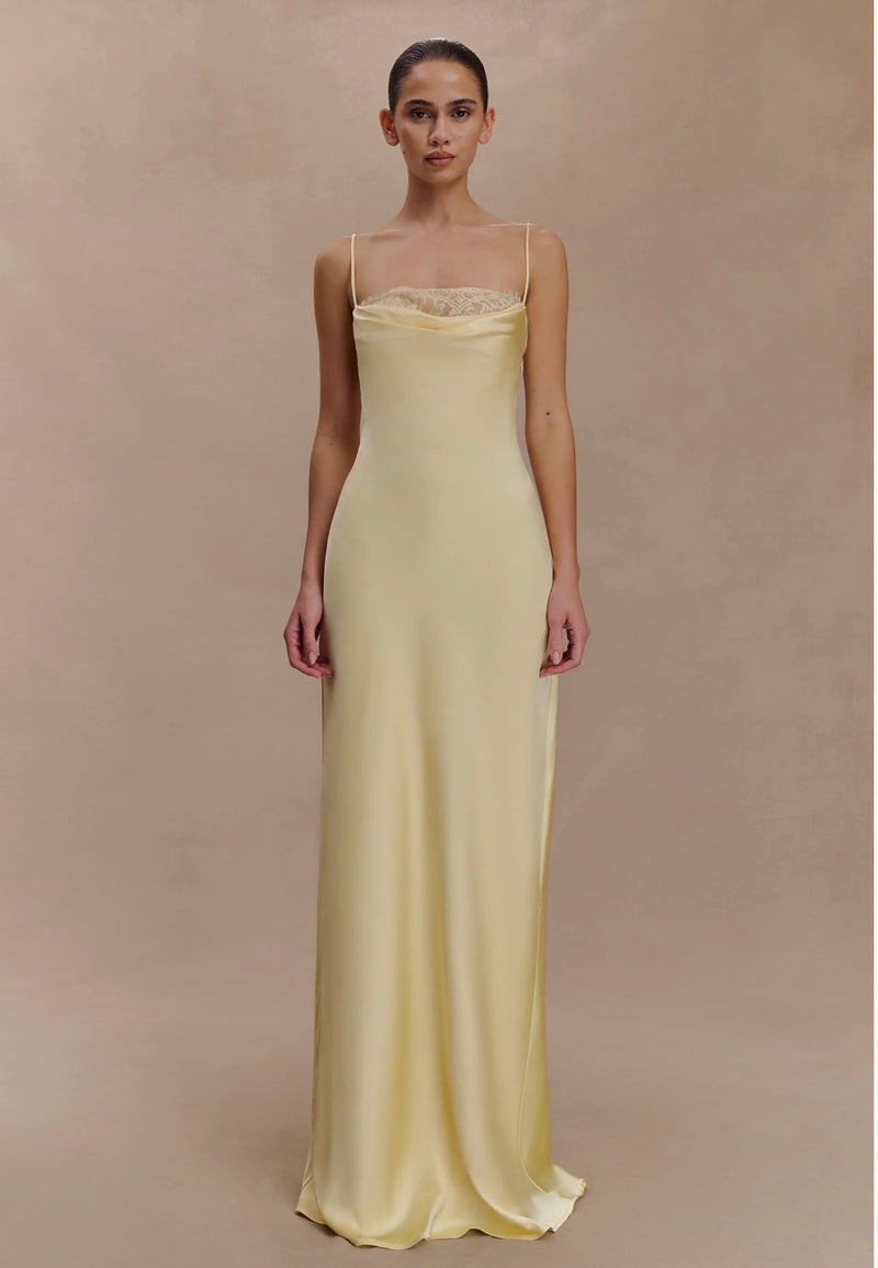 Isadora Lace & Satin Maxi Dress