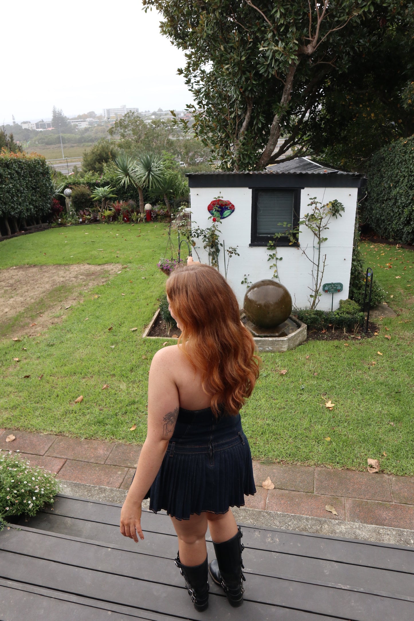 In Bloom Denim Mini Dress / 14