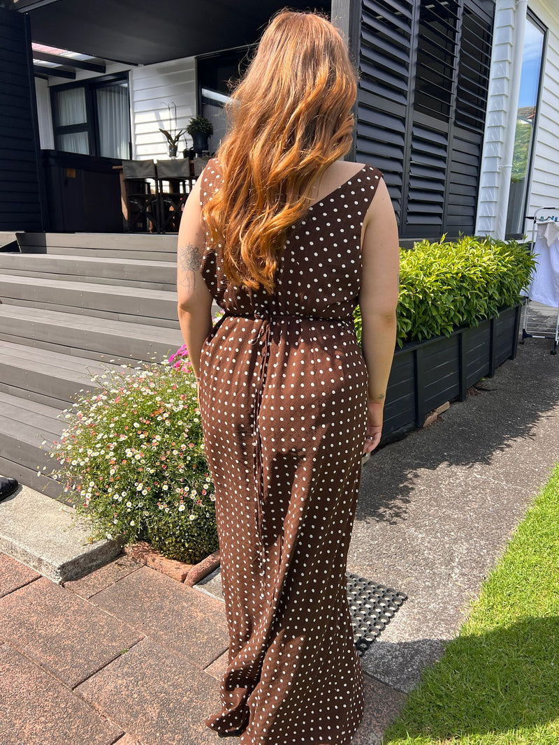 Nellie Brown Polka Dot Maxi