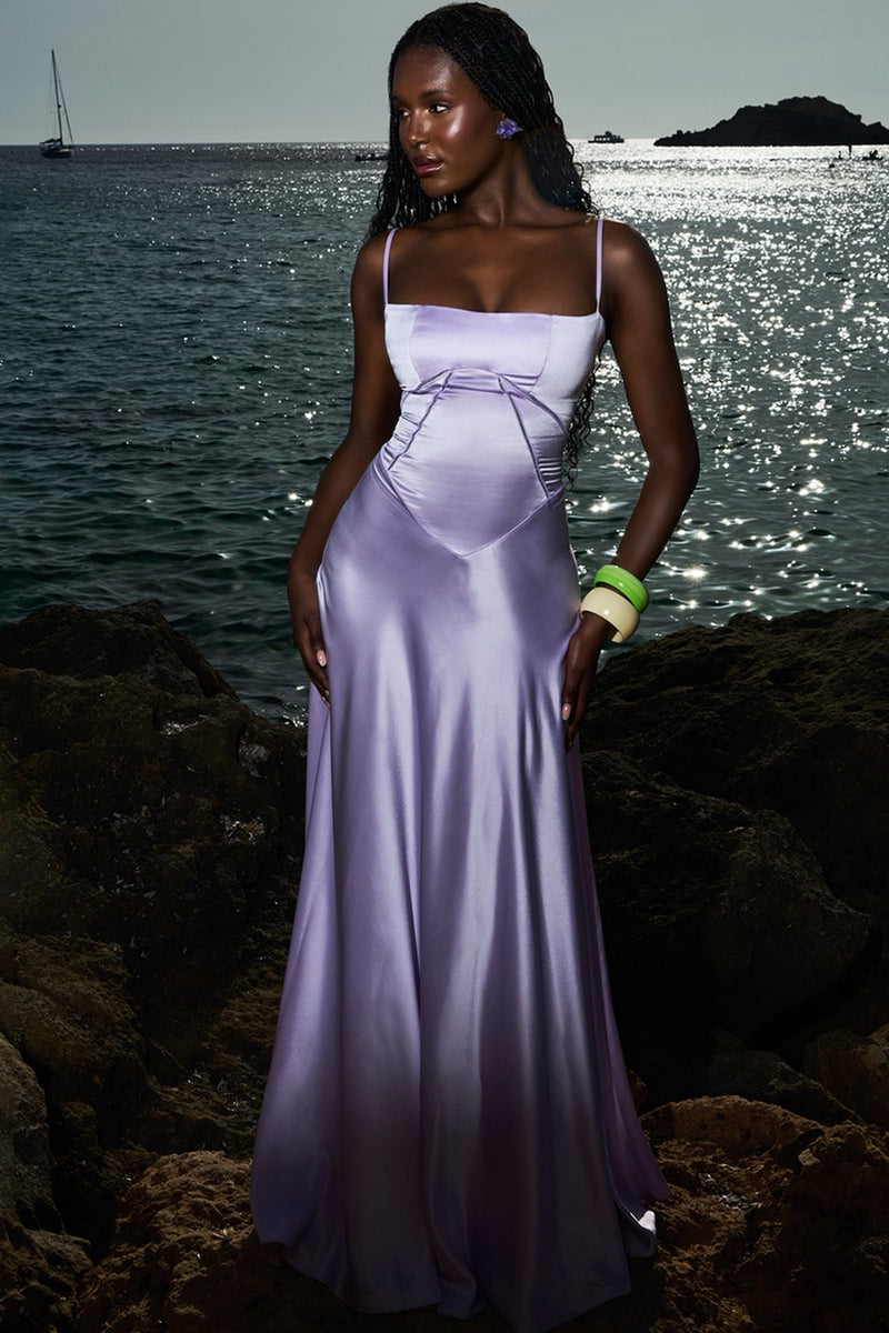 Anabella Orchid Lace Up Maxi