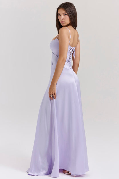 Anabella Orchid Lace Up Maxi