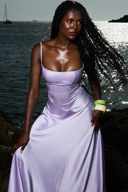 Anabella Orchid Lace Up Maxi