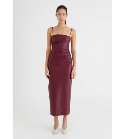 Theodore Faux Leather Midi