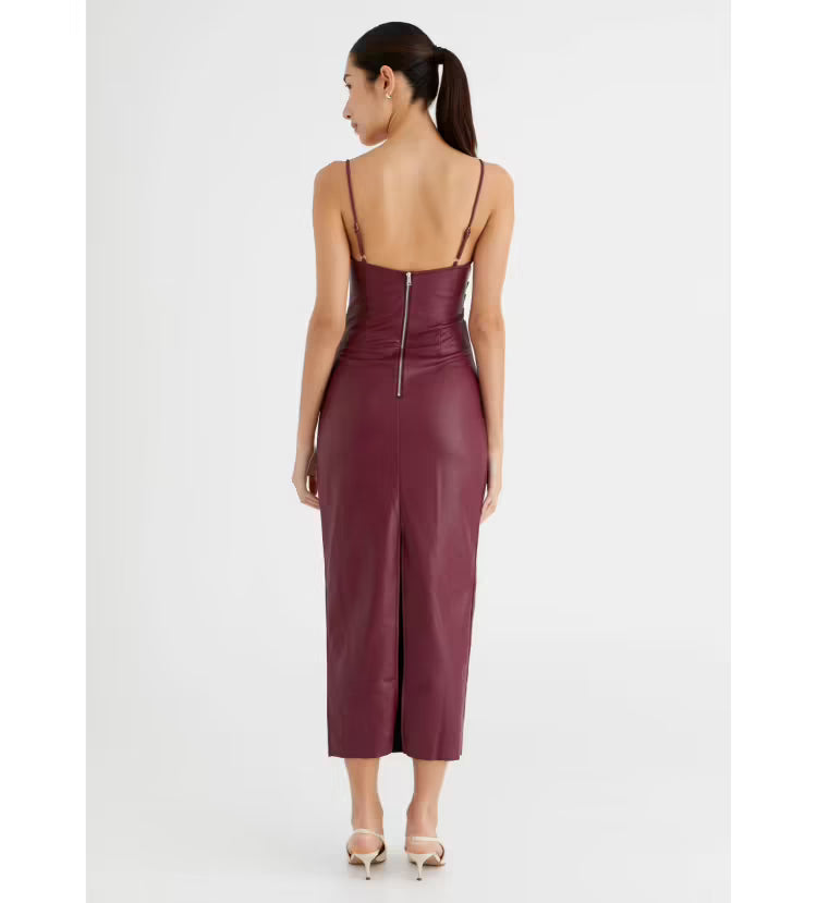 Theodore Faux Leather Midi